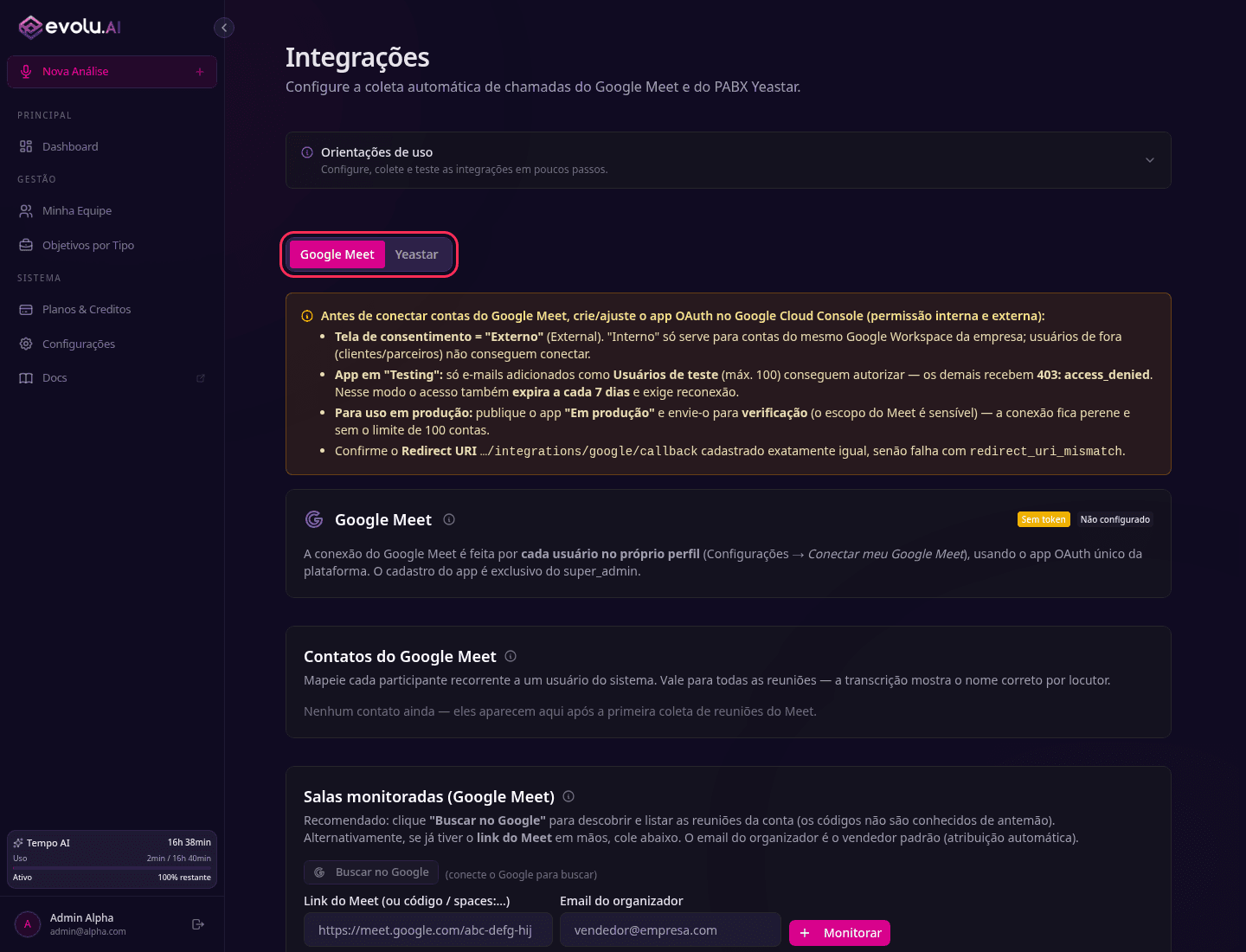 Integrações